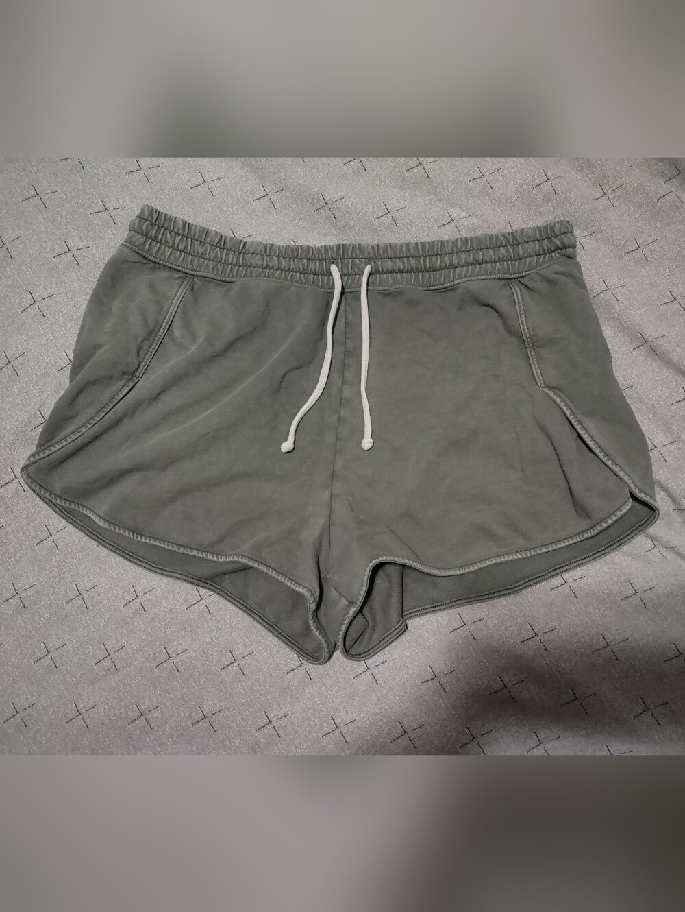 aerie Olive Green Elastic Waist Athletic Lounge Shorts